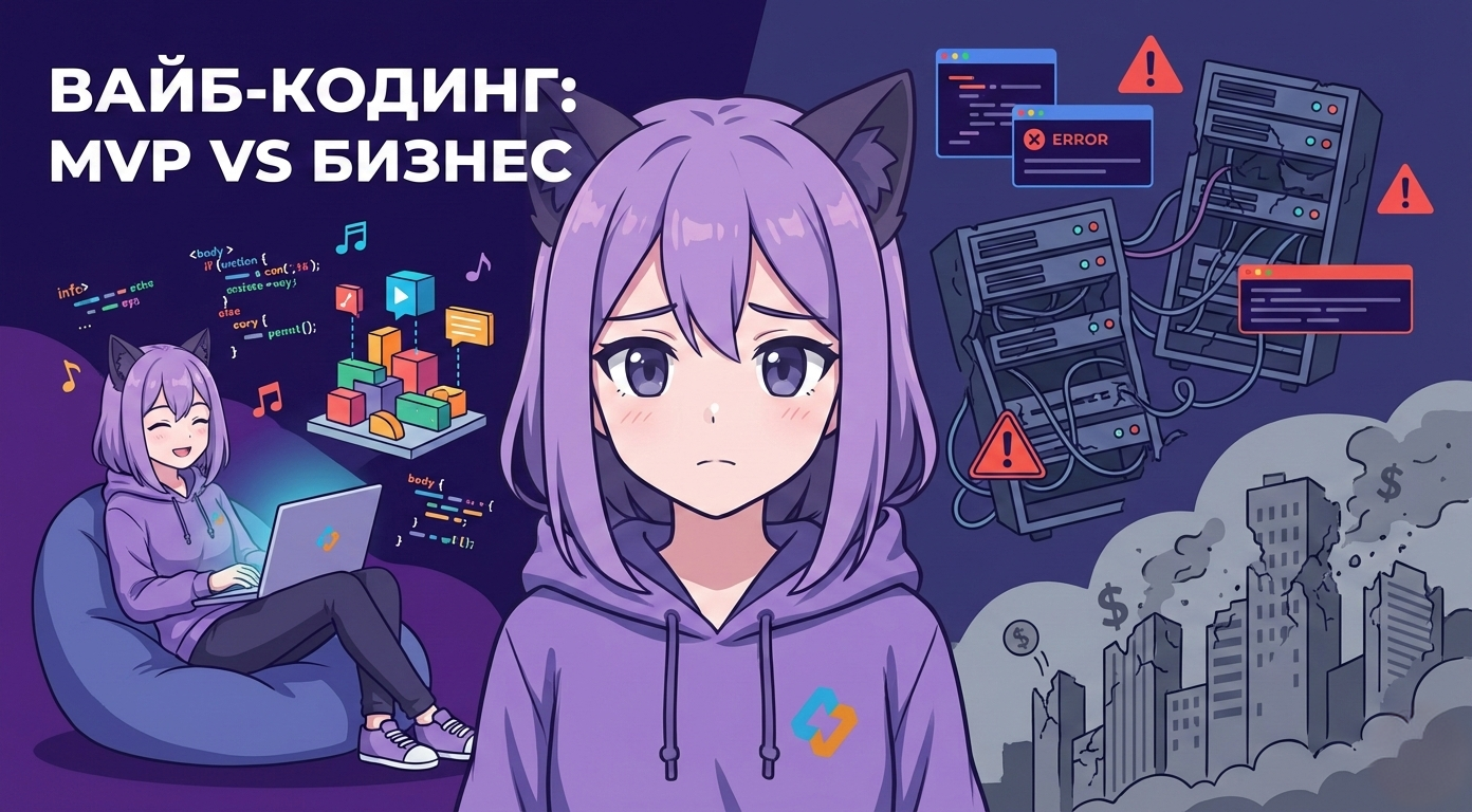 Вайб-кодинг: почему это круто для MVP и смерть для бизнеса