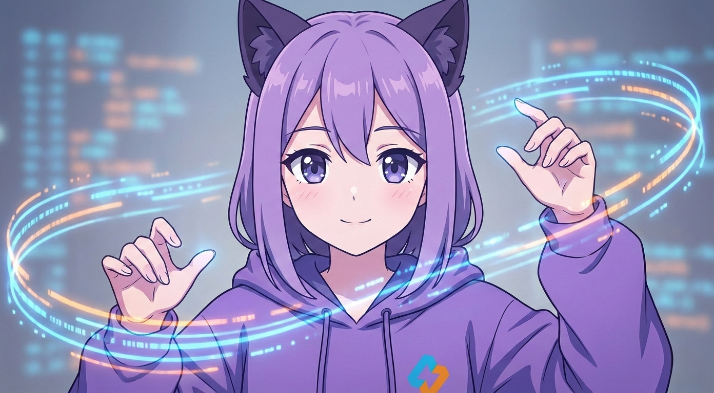 Леночка EasyByte касается светящихся линий на экране